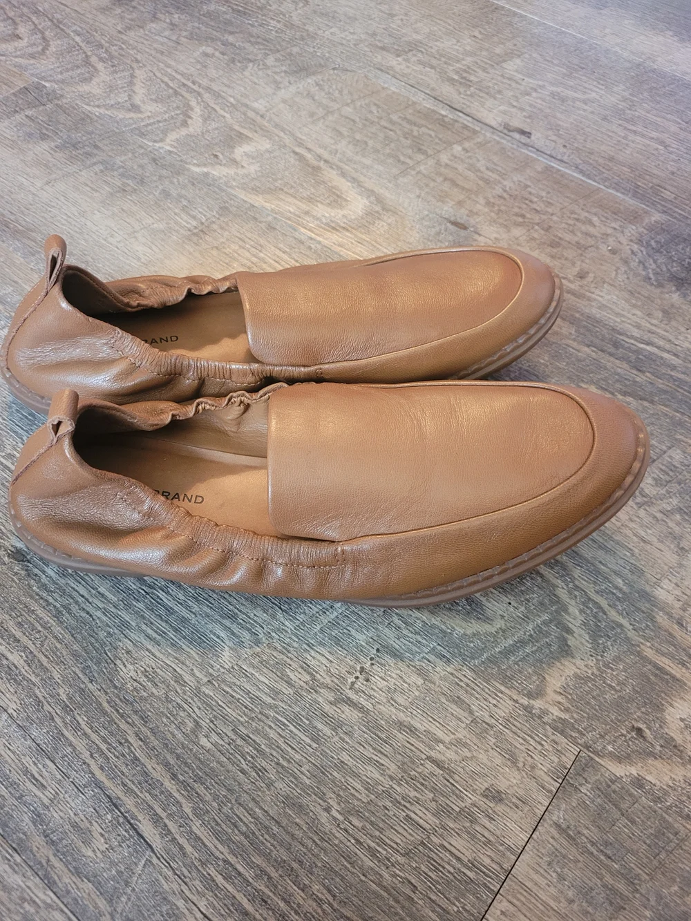Lucky Brand Tawny Brown Leather Size 8.5 Ballet Flats Round Toe Casual Staple
